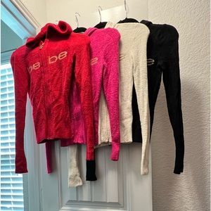 Hooded very soft sweater top.